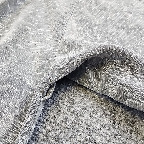 Tommy Bahama Shirt Mens Medium Gray Pineapple Print Silk Hawaiian Loop Collar - Picture 15 of 16